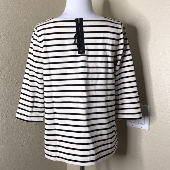 LOFT Ann Taylor Striped 3/4 Sleeve Top MP - Picture 4 of 6